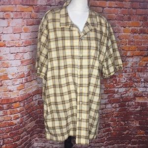 L.L. Bean Plaid Cotton Button Down Cotton Shirt